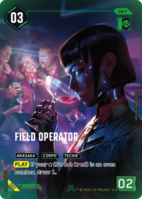 Field Operator - Cyberpunk TCG card