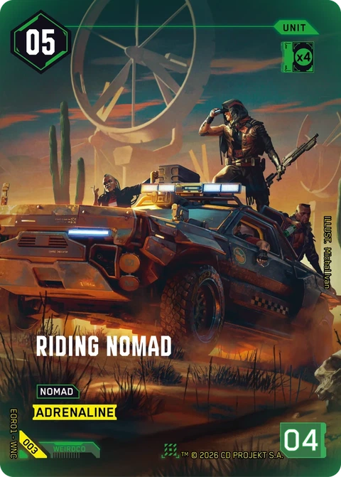 Riding Nomad - Cyberpunk TCG card