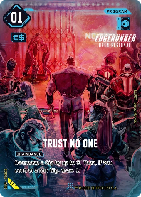 Trust No One - Cyberpunk TCG card
