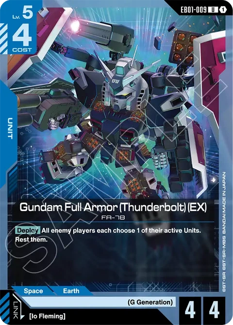 Gundam Full Armor (Thunderbolt) (EX), Gundam Card Game Main Card