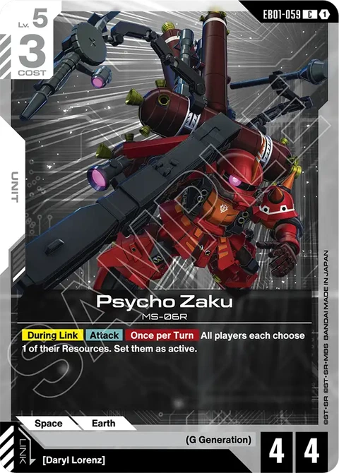 Psycho Zaku - Gundam Card Game card