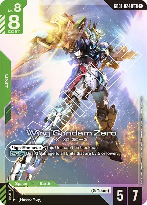 Wing Gundam Zero - Gundam Card Game card