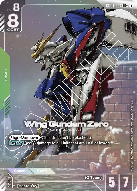 Wing Gundam Zero - Gundam Card Game card