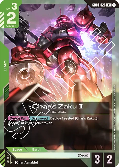 Char's Zaku II - Gundam Card Game card