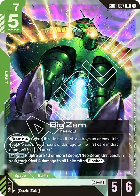 Big Zam - Gundam Card Game card