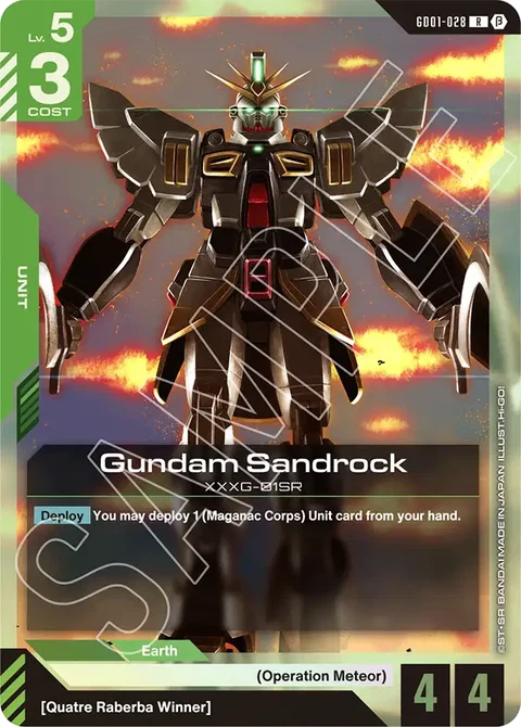 Gundam Sandrock - Gundam Card Game card