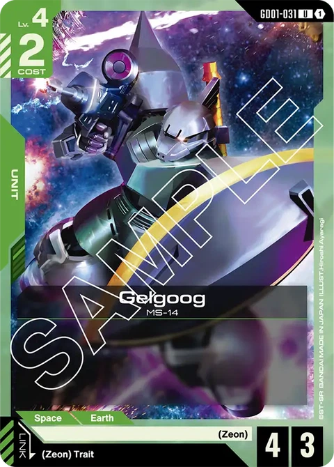 Gelgoog, Gundam Card Game Main Card