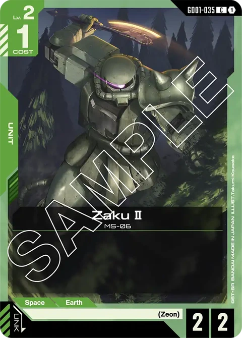Zaku II, Gundam Card Game Main Card