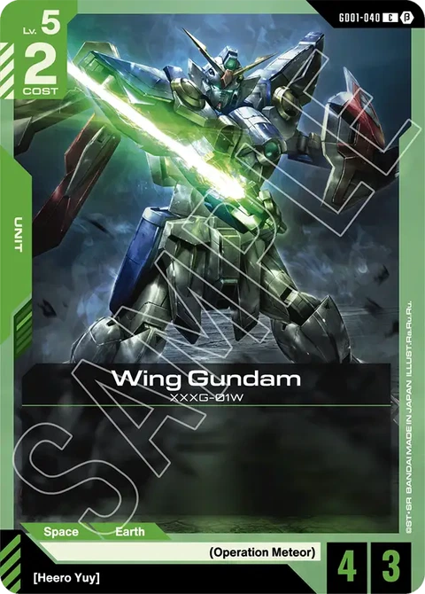 Wing Gundam - Gundam Card Game card