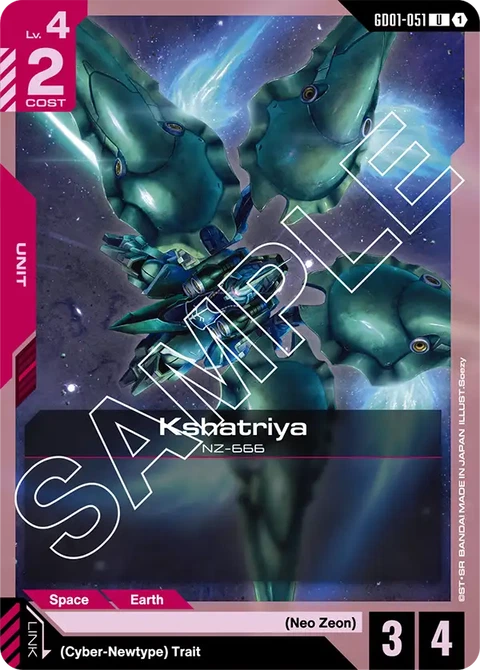 Kshatriya, Gundam Card Game Main Card