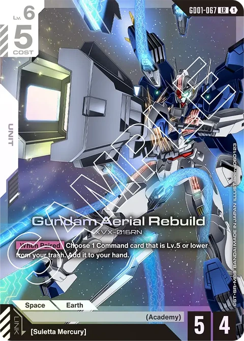 Gundam Aerial Rebuild, Gundam Card Game Main Card