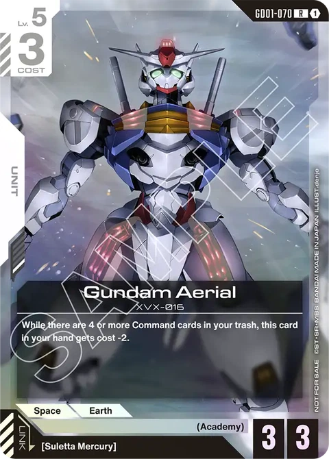 Gundam Aerial - Gundam Card Game card