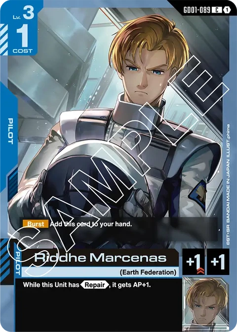 Riddhe Marcenas - Gundam Card Game card