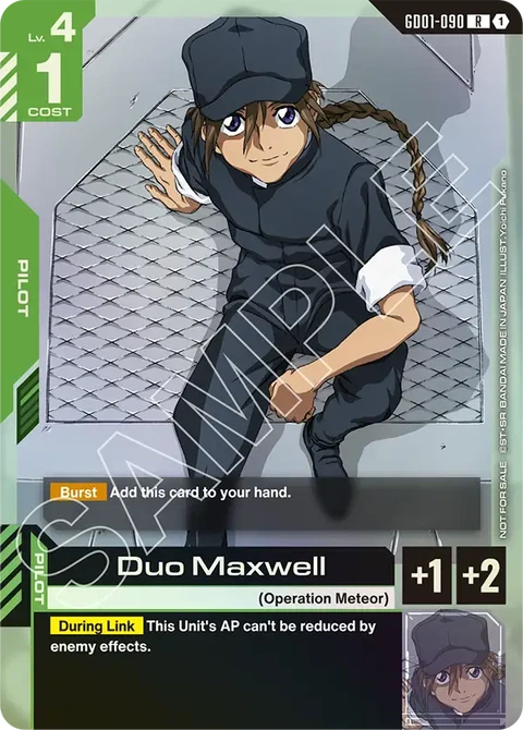 Duo Maxwell - Gundam Card Game card