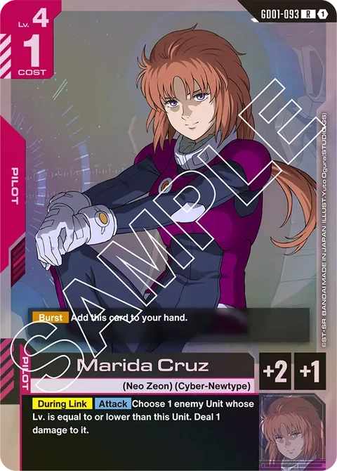 Marida Cruz, Gundam Card Game Main Card