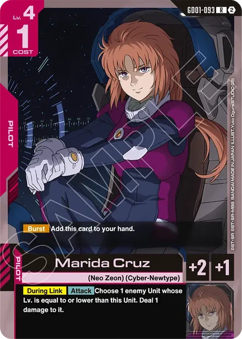 Marida Cruz - Gundam Card Game card