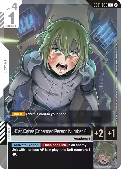 Elan Ceres (Enhanced Person Number 4) - Gundam Card Game card