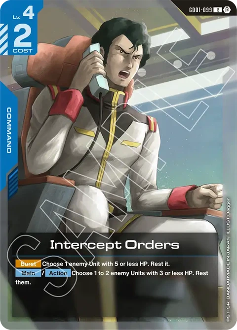 Intercept Orders - Gundam Card Game card