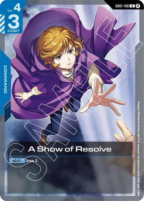 A Show of Resolve - Gundam Card Game card