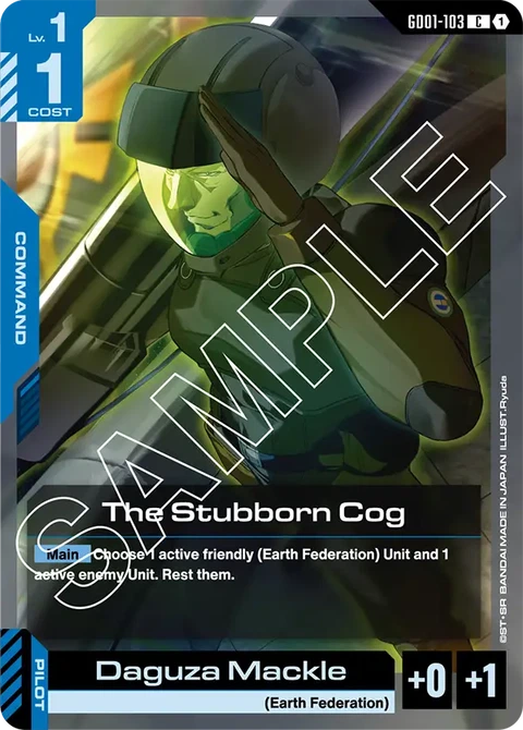 The Stubborn Cog - Gundam Card Game card