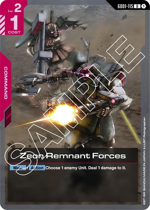 Zeon Remnant Forces - Gundam Card Game card