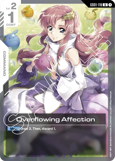 Overflowing Affection, Gundam Card Game Main Card