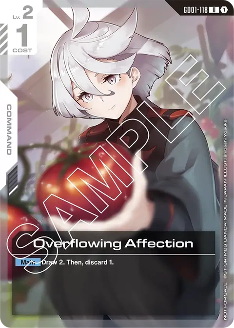 Overflowing Affection - Gundam Card Game card