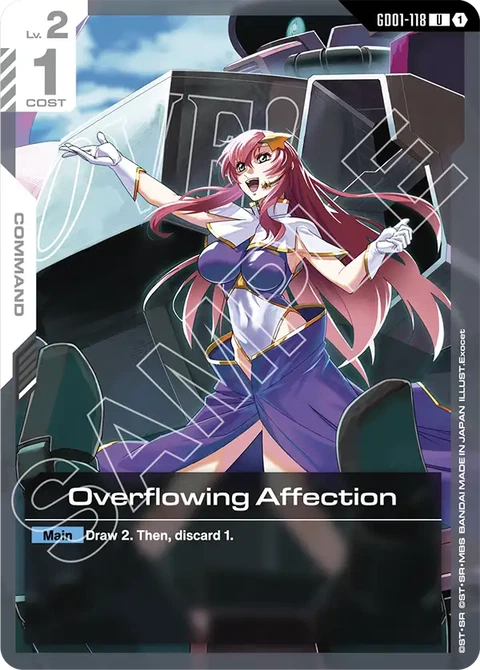 Overflowing Affection - Gundam Card Game card