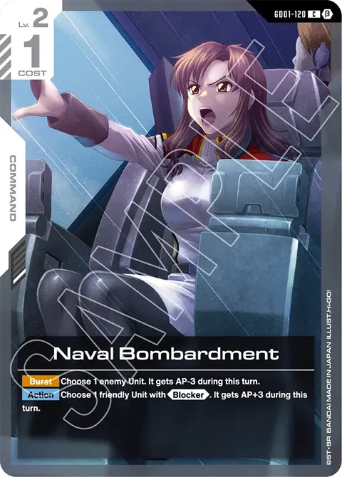 Naval Bombardment - Gundam Card Game card