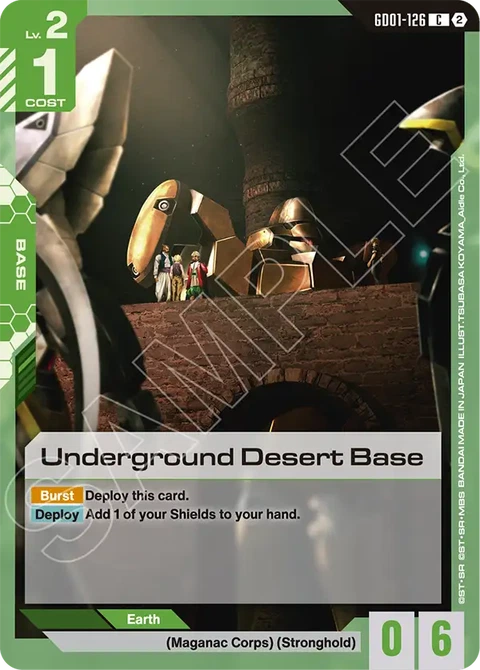 Underground Desert Base - Gundam Card Game card