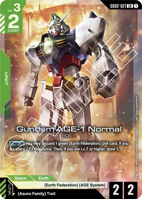 Gundam AGE-1 Normal, Gundam Card Game Main Card
