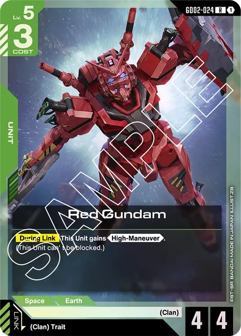 Red Gundam - Gundam Card Game card