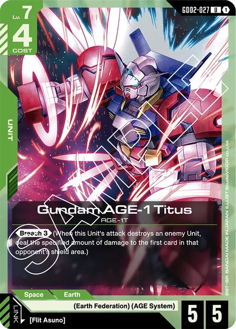 Gundam AGE-1 Titus - Gundam Card Game card