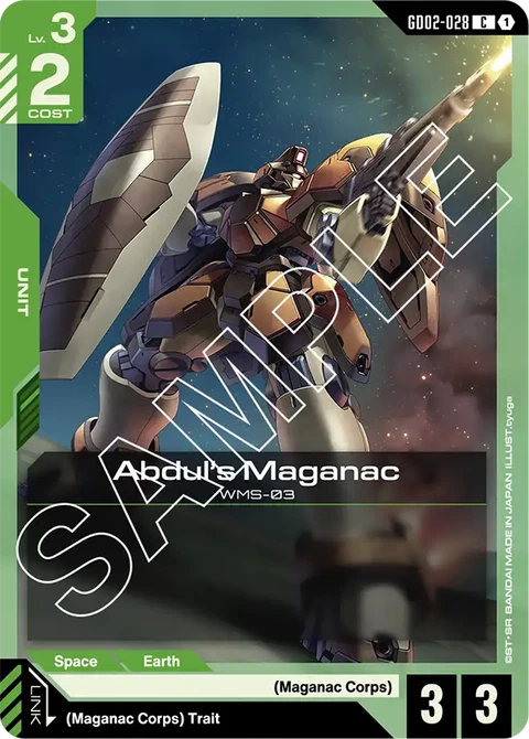 Abdul's Maganac - Gundam Card Game card