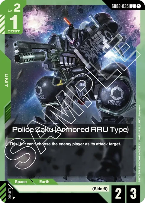 Police Zaku (Armored RRU Type) - Gundam Card Game card