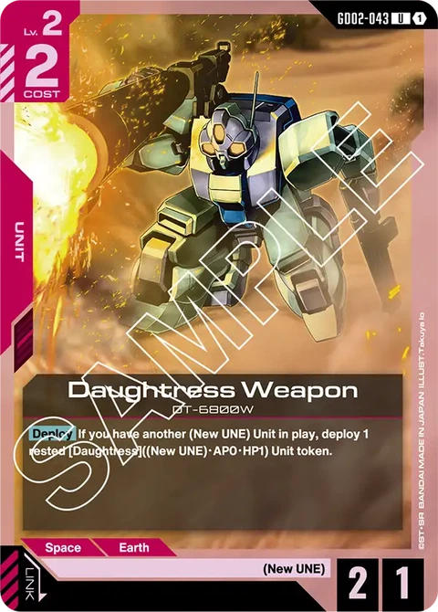 Daughtress Weapon - Gundam Card Game card