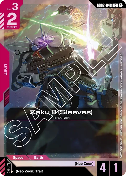 Zaku III (Sleeves) - Gundam Card Game card