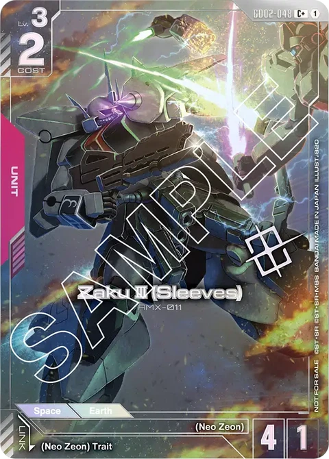 Zaku III (Sleeves) - Gundam Card Game card
