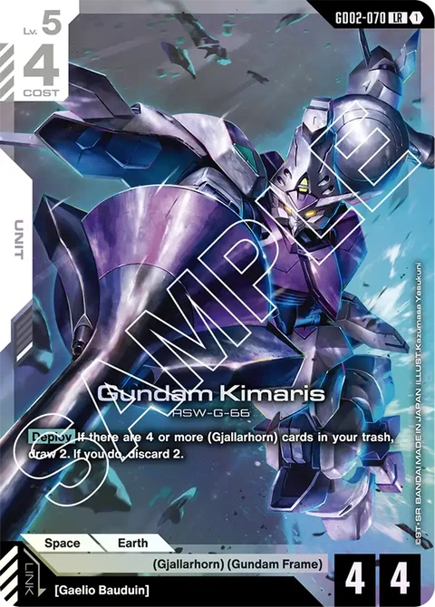 Gundam Kimaris, Gundam Card Game Main Card