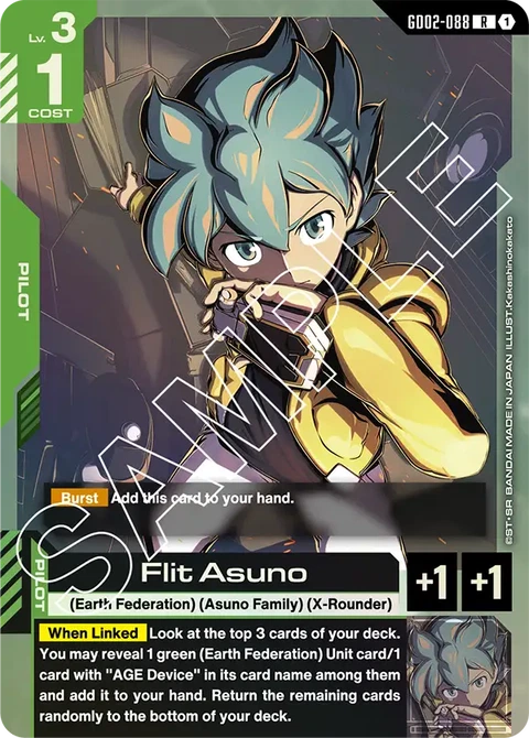 Flit Asuno - Gundam Card Game card