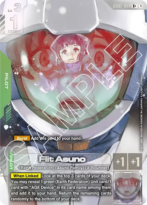 Flit Asuno - Gundam Card Game card
