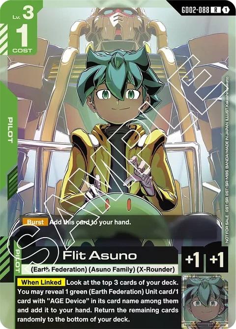 Flit Asuno - Gundam Card Game card