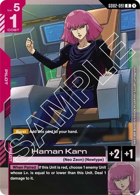 Haman Karn, Gundam Card Game Main Card