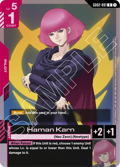 Haman Karn - Gundam Card Game card