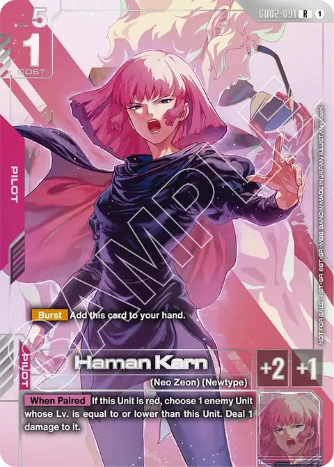 Haman Karn - Gundam Card Game card