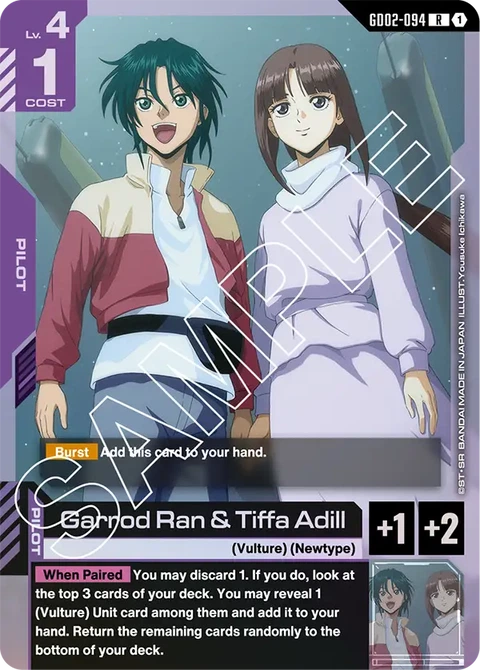 Garrod Ran & Tiffa Adill - Gundam Card Game card