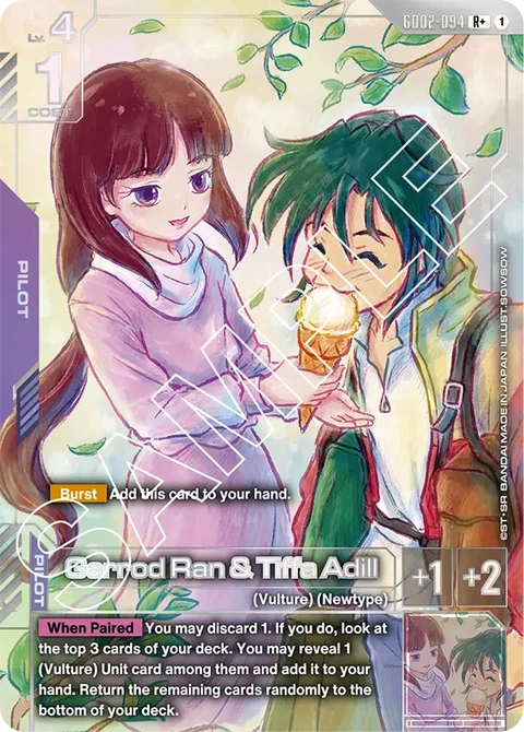 Garrod Ran & Tiffa Adill - Gundam Card Game card