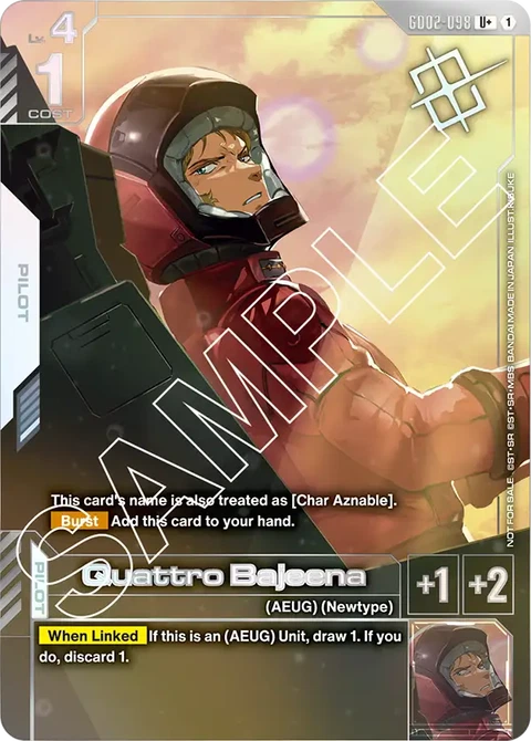 Quattro Bajeena - Gundam Card Game card