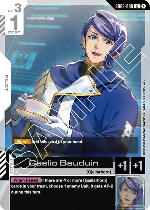 Gaelio Bauduin - Gundam Card Game card