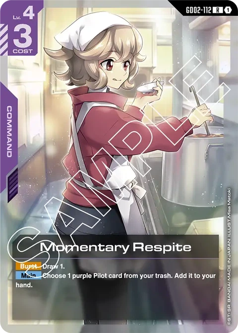Momentary Respite - Gundam Card Game card
